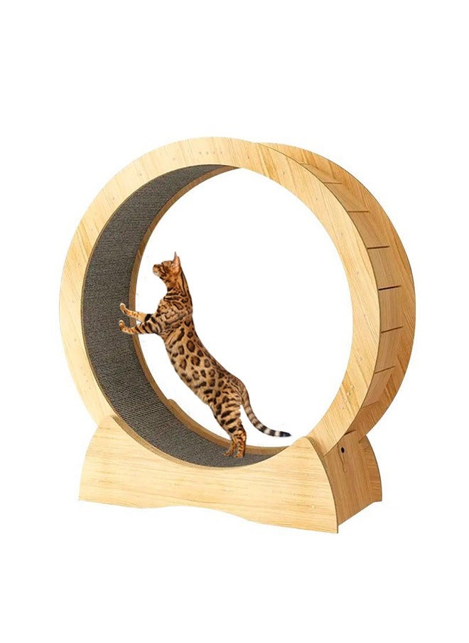 Home Cat Exercise Wheel Large Cat Running Wheel Cat Treadmill for Indoor Pet Sturdy Noiseless Treadmill Roller with Carpeted Runway