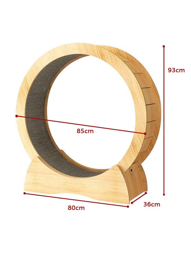 Home Cat Exercise Wheel Large Cat Running Wheel Cat Treadmill for Indoor Pet Sturdy Noiseless Treadmill Roller with Carpeted Runway