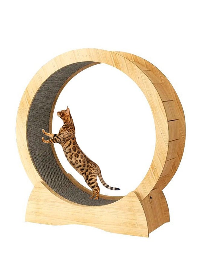 Home Cat Exercise Wheel Large Cat Running Wheel Cat Treadmill for Indoor Pet Sturdy Noiseless Treadmill Roller with Carpeted Runway