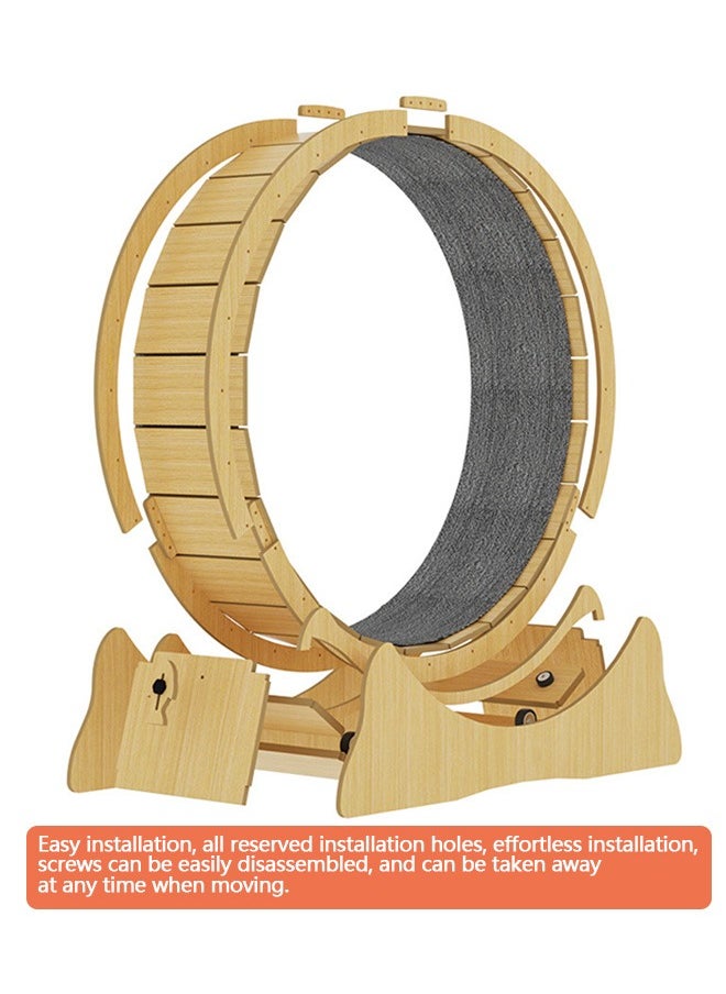 Home Cat Exercise Wheel Large Cat Running Wheel Cat Treadmill for Indoor Pet Sturdy Noiseless Treadmill Roller with Carpeted Runway