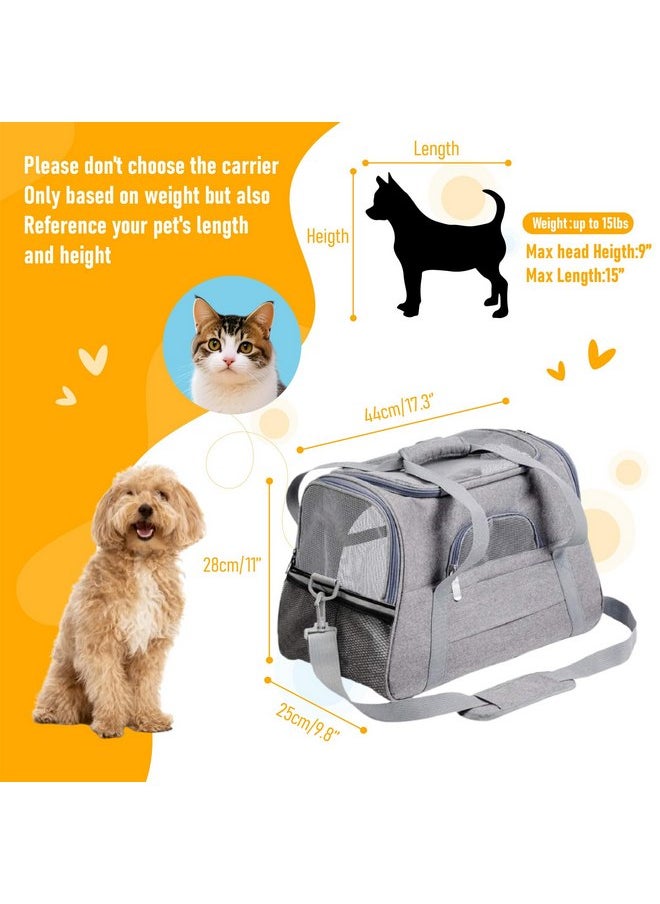 Cat, Dog Carrier for Small Medium Cats Puppies up to 16 Lbs, Carrier Soft Sided, Collapsible Travel Puppy Carrier Travel Puppy Carry