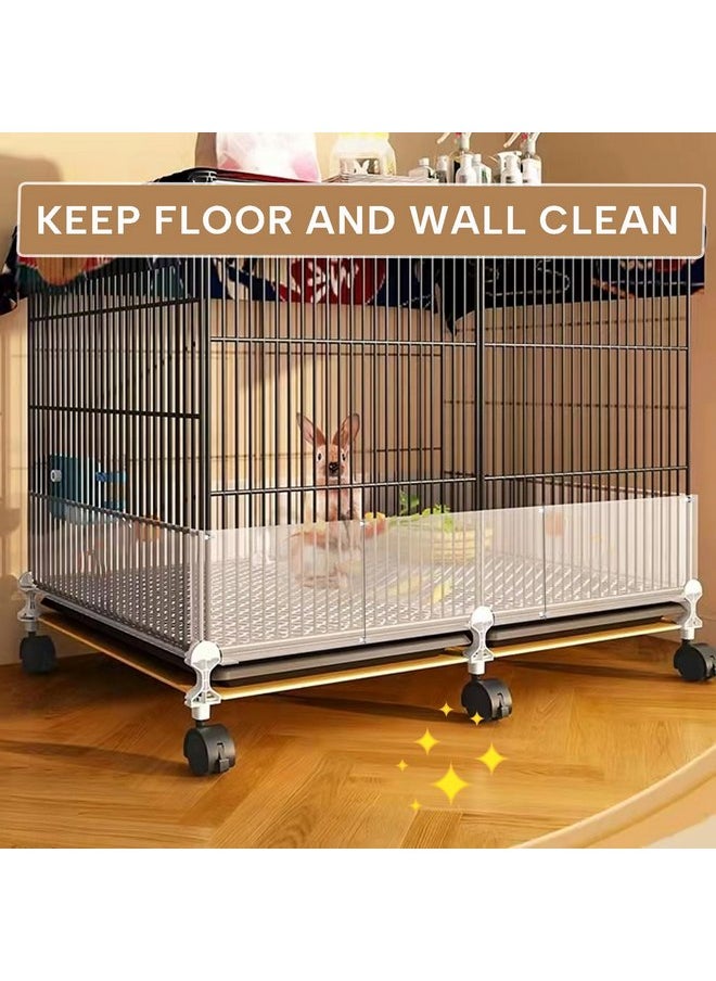 KEYIDE 6Pcs Plastic Pet Cage Liner 12” x 10” Clear Bunny Cage Urine Guard Guinea Pig Side Lining Sheet Rabbit Habitat Siding Ferret Scatter Guard Cage Accessories Simple but Essential