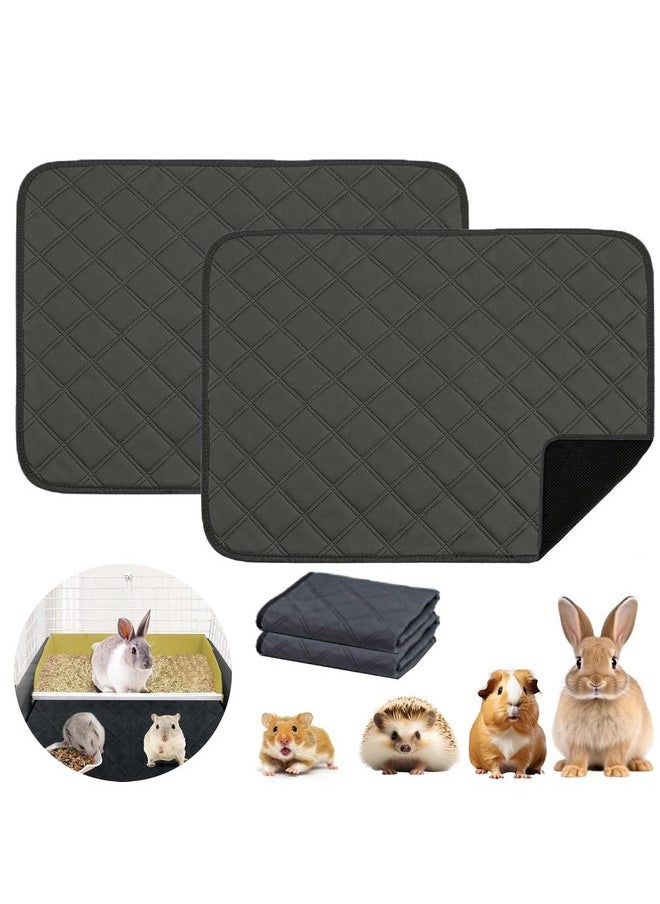 HERCOCCI Guinea Pig Cage Liners, Washable Guinea Pig Bedding Super Absorbent Guinea Pig Pee Pads Anti Slip Mat for Rabbit Hamster Rat Chinchilla (2 Pack - 19.6’’ x 13.7’’)