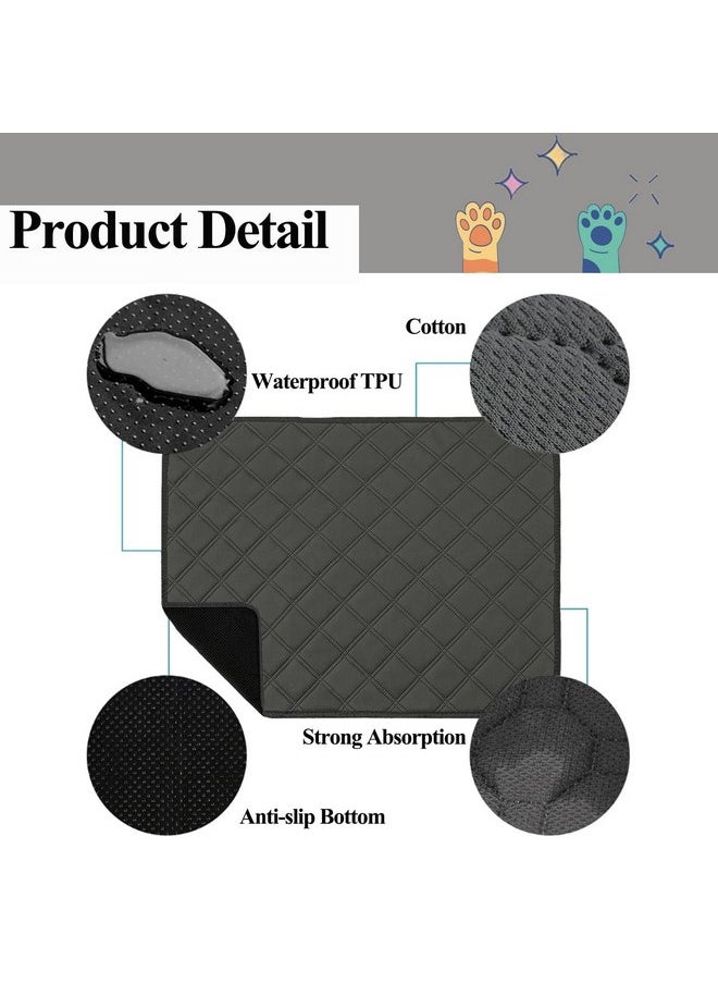 HERCOCCI Guinea Pig Cage Liners, Washable Guinea Pig Bedding Super Absorbent Guinea Pig Pee Pads Anti Slip Mat for Rabbit Hamster Rat Chinchilla (2 Pack - 19.6’’ x 13.7’’)