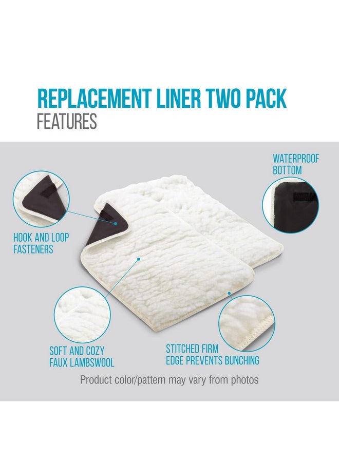 Sherpa (2 Count) Replacement Liners for Travel Pet Carriers - White, Small