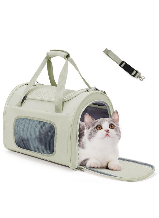 Cat Carrier Soft,Dog Carrier Airline Approved with Soft Sided,Dog Carriers for Small Dogs,Pet Carrier Holds up to 20lbs,Green