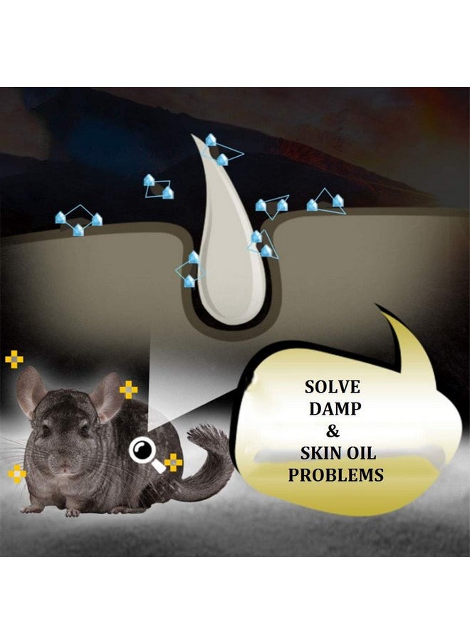 Hamiledyi Chinchilla Bath Sand 2 LB Pumice Power Dust Free Natural Pure Totoros Cleansing Desert Bathing Mice Litter for Chinchillas