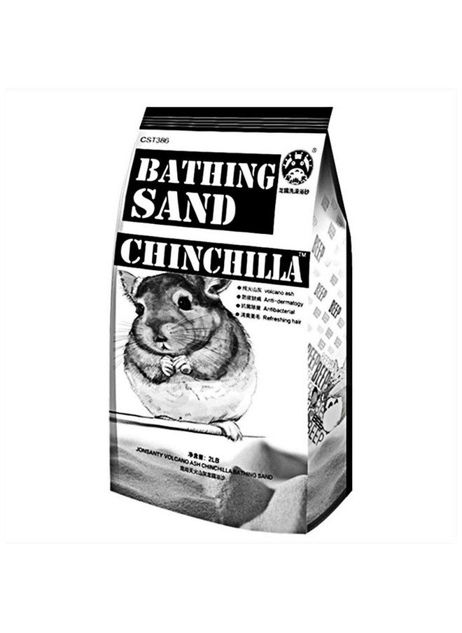 Hamiledyi Chinchilla Bath Sand 2 LB Pumice Power Dust Free Natural Pure Totoros Cleansing Desert Bathing Mice Litter for Chinchillas