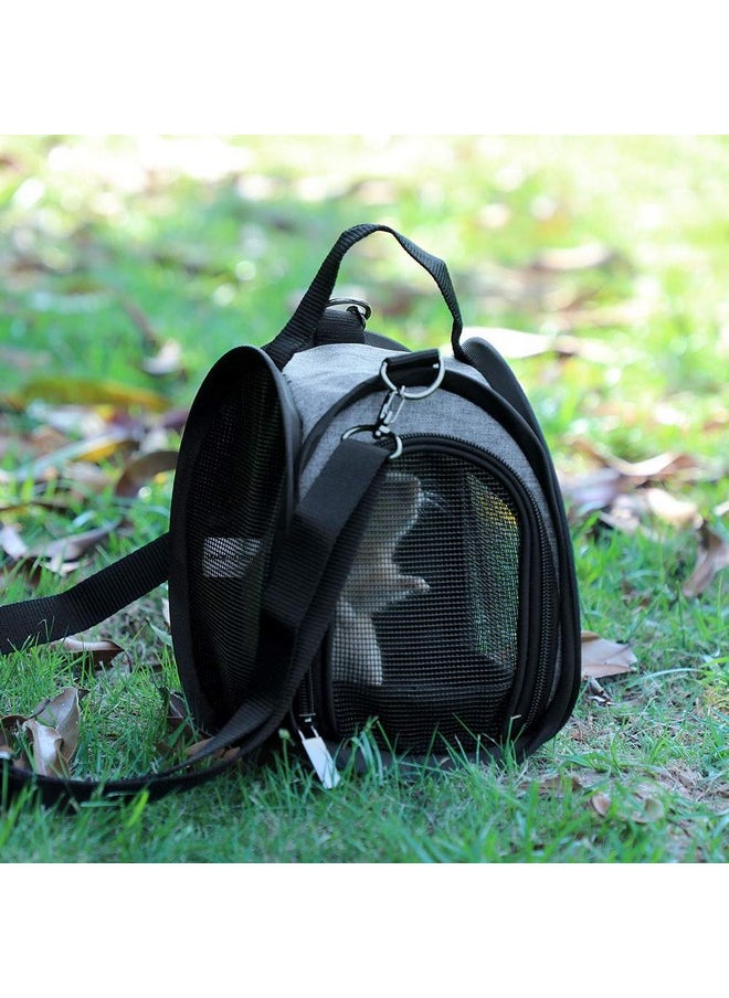 Petsfit Hamster Carrier Small Animal Bag for Sugar Glider,Hedgehog,Tortoise,Teacup Dogs,Baby Guinea Pig - Lightweigh Carriers with Shoulder Strap,Breathable Mesh Window,Removable Mat,Side Pockets