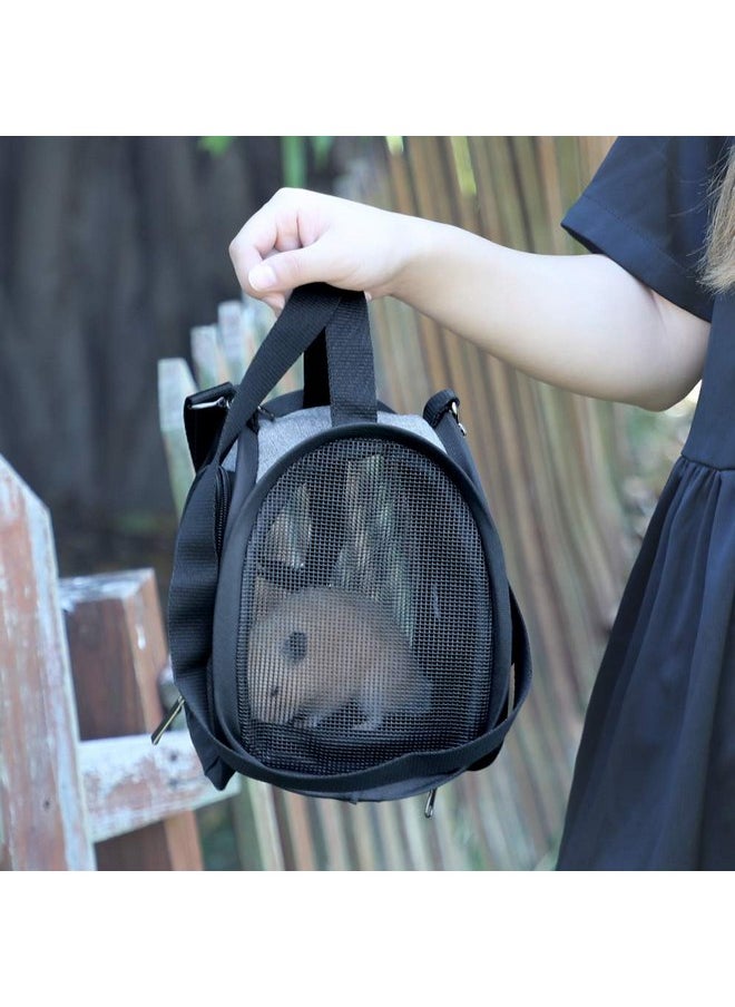 Petsfit Hamster Carrier Small Animal Bag for Sugar Glider,Hedgehog,Tortoise,Teacup Dogs,Baby Guinea Pig - Lightweigh Carriers with Shoulder Strap,Breathable Mesh Window,Removable Mat,Side Pockets