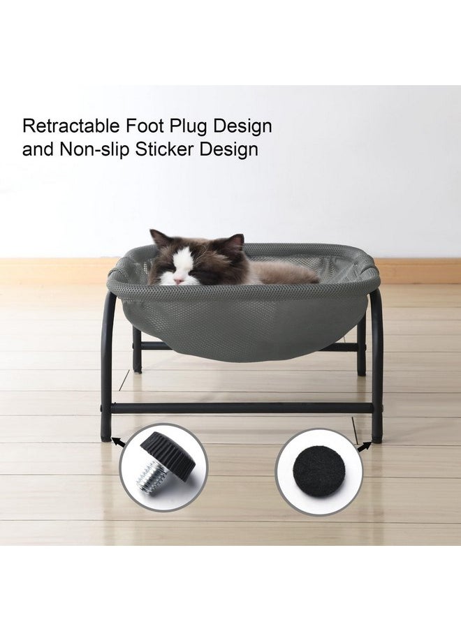 JUNSPOW Cat Bed [Designed for Big Cats] Dog Pet Square Hammock Bed Free-Standing Cat Sleeping Bed Cat Supplies Whole Wash Stable Detachable Easy Assembly Indoor Outdoor
