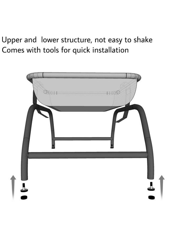 JUNSPOW Cat Bed [Designed for Big Cats] Dog Pet Square Hammock Bed Free-Standing Cat Sleeping Bed Cat Supplies Whole Wash Stable Detachable Easy Assembly Indoor Outdoor