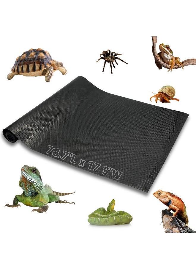 Hamiledyi Large Reptile Carpet Reptile Mat Terrarium Liner Bedding Substrate Mat Leopard Gecko Substrate Bearded Dragon Tank Flooring for Bearded Dragon Gecko Lizard Tortoise (17.5