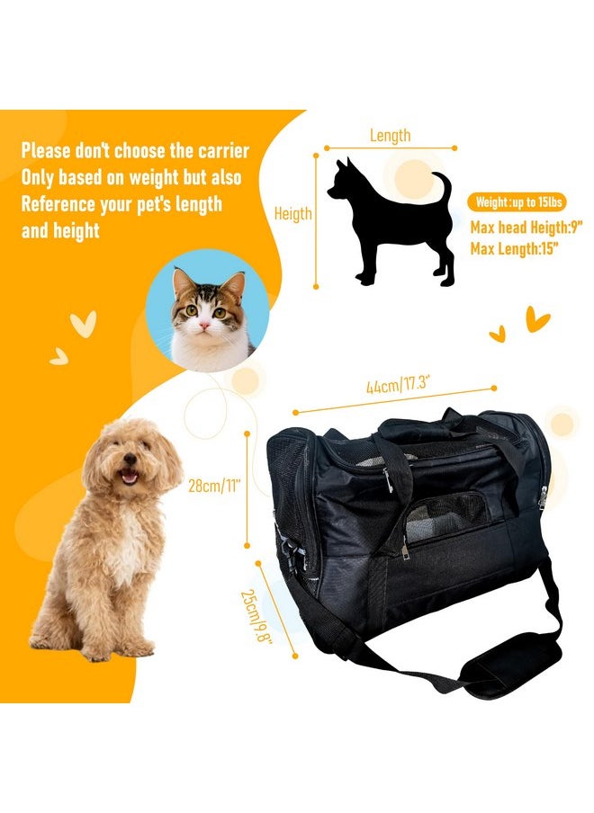 Cat, Dog Carrier for Small Medium Cats Puppies up to 16 Lbs, Carrier Soft Sided, Collapsible Travel Puppy Carrier Travel Puppy Carry