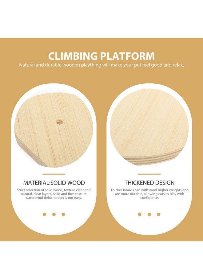 POPETPOP Wall Cat Climbing Shelf Wood Cat Perch Jumping Board Replacement Wall Mounted Ladder for Sleeping Scracthing and Excercising Style 1