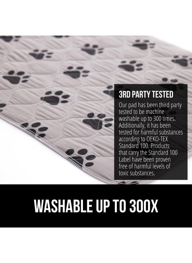 Gorilla Grip Washable Puppy Pads, 40x26 Pack of 2, Slip Resistant Dog Crate Mat, Waterproof Cloth Pee Pad for Training Puppies in Playpen, Reusable Pet Incontinence Blanket, Protects Sofa, Furniture