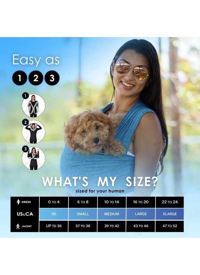 Pet K'tan Dog Sling Carrier: Hands Free for Small & Medium Dogs - #1 Pet Travel Accessory & Gift -Bond with New Puppy- Safe Durable Soft-Hands Free - Cats & Small Animals Anti-Anxiety-Sized for Human