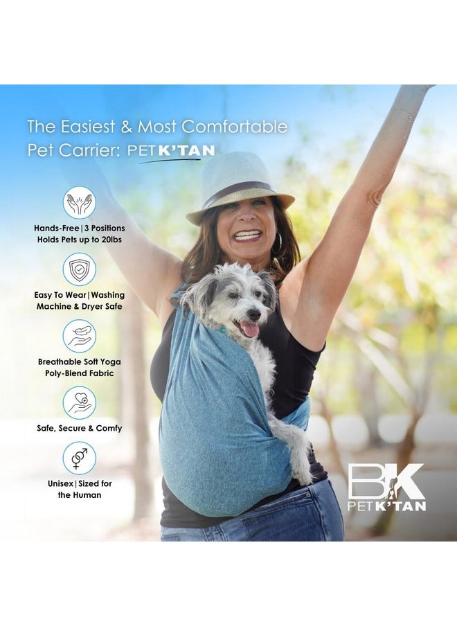 Pet K'tan Dog Sling Carrier: Hands Free for Small & Medium Dogs - #1 Pet Travel Accessory & Gift -Bond with New Puppy- Safe Durable Soft-Hands Free - Cats & Small Animals Anti-Anxiety-Sized for Human