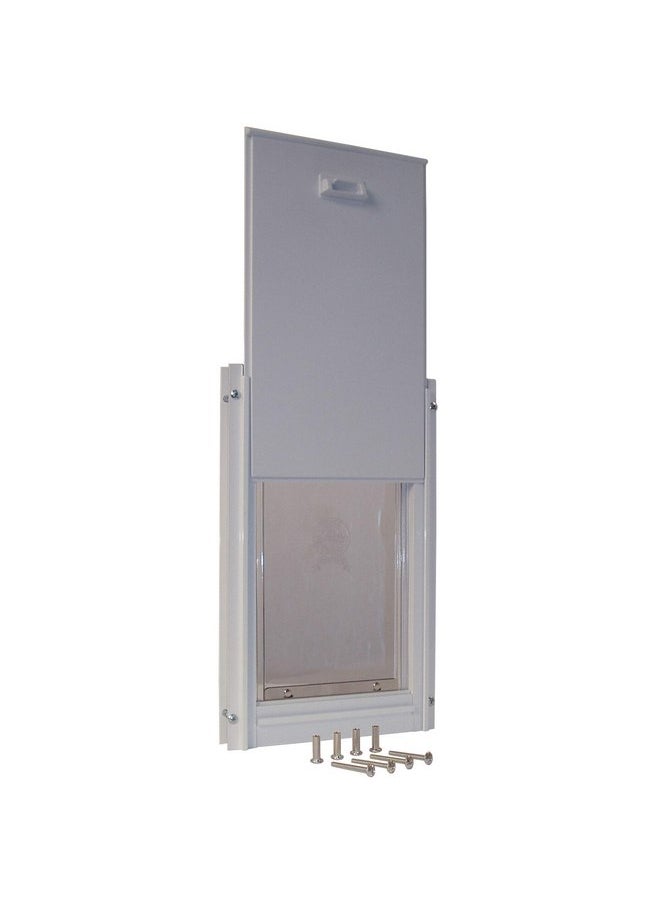 Ideal Pet Products Deluxe Aluminum Pet Door with Telescoping Frame, Medium, 7