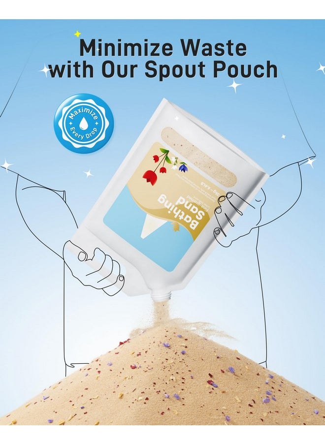 BUCATSTATE Hamster Sand, No-Dust 6.6LB Chinchilla Dust Bath with Pour Spout, 100% Natural Desert Bathing Sand for Syrian Hamster Gerbil Rat Mice Small Animals (Flower Smell)