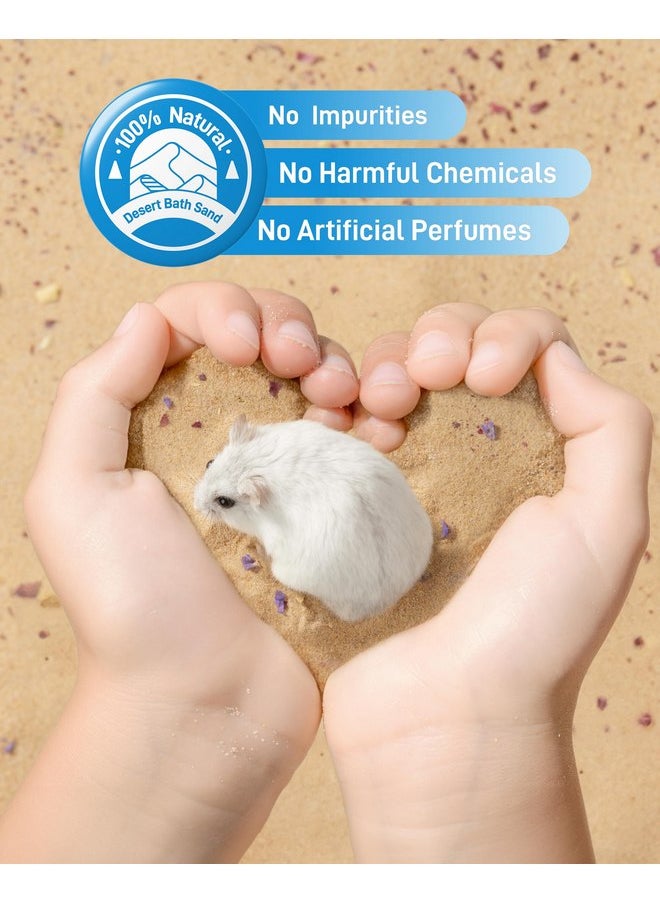 BUCATSTATE Hamster Sand, No-Dust 6.6LB Chinchilla Dust Bath with Pour Spout, 100% Natural Desert Bathing Sand for Syrian Hamster Gerbil Rat Mice Small Animals (Flower Smell)