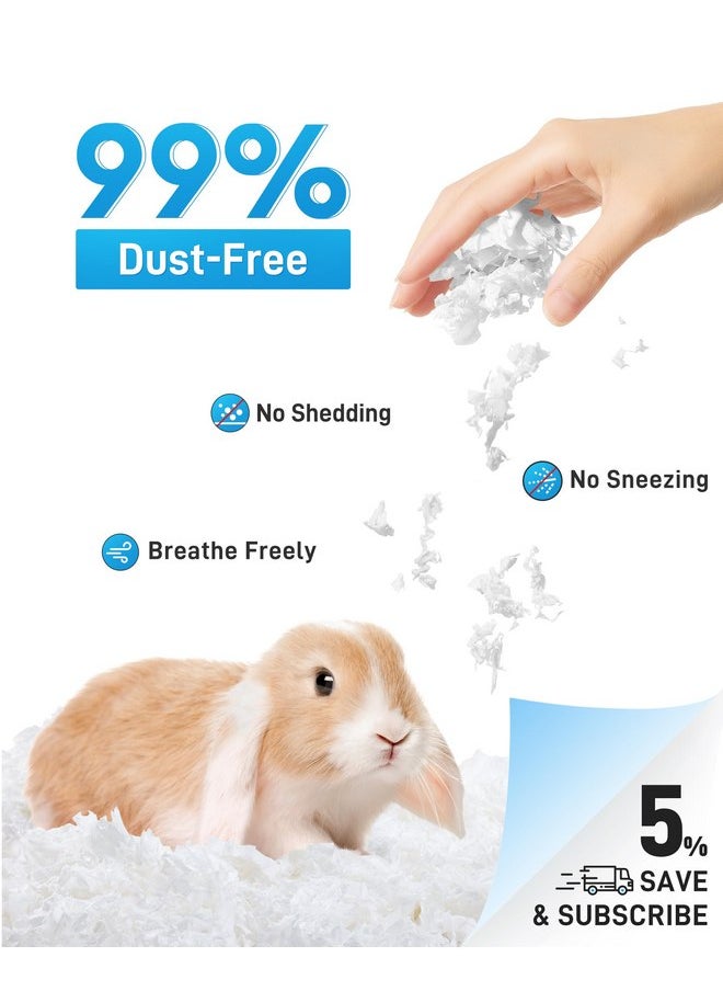 BUCATSTATE Guinea Pig Bedding 70L, 99% Dust-Free and Odor Control Hamster Bedding, Natural Paper Rabbit Bedding for Rat Syrian Dwarf Hamsters Gerbils (White)