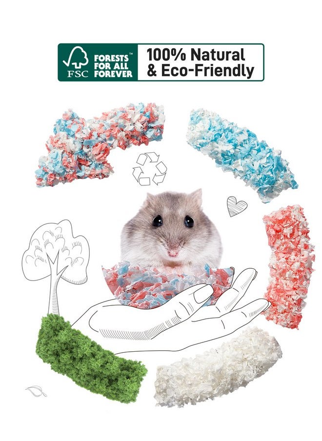 BUCATSTATE Guinea Pig Bedding 70L, 99% Dust-Free and Odor Control Hamster Bedding, Natural Paper Rabbit Bedding for Rat Syrian Dwarf Hamsters Gerbils (White)