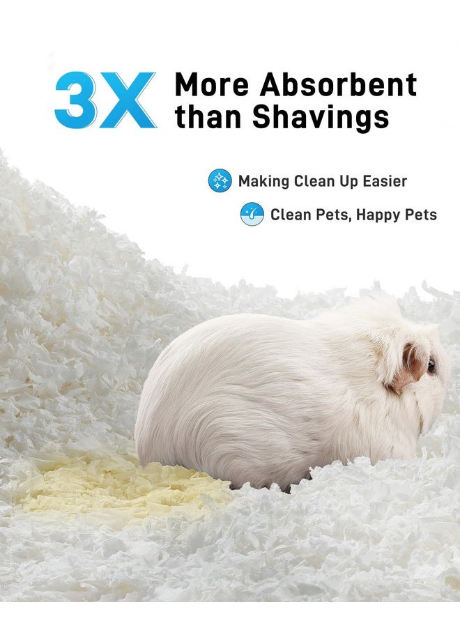 BUCATSTATE Guinea Pig Bedding 70L, 99% Dust-Free and Odor Control Hamster Bedding, Natural Paper Rabbit Bedding for Rat Syrian Dwarf Hamsters Gerbils (White)