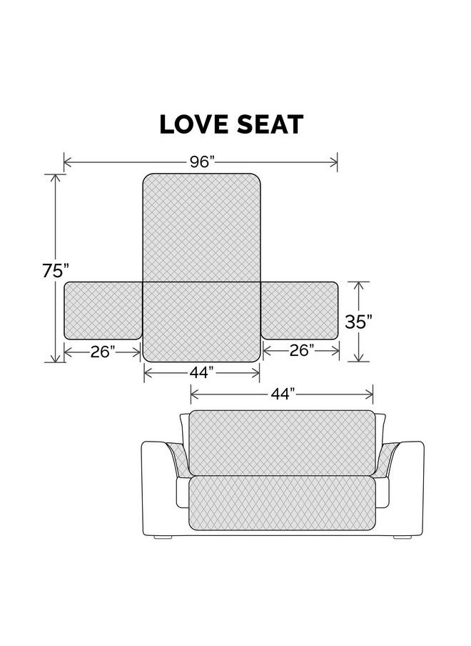 Furhaven Water-Resistant & Reversible Loveseat Cover Protector for Dogs, Cats, & Children - Two-Tone Pinsonic Quilted Living Room Furniture Cover - Espresso/Clay, Loveseat