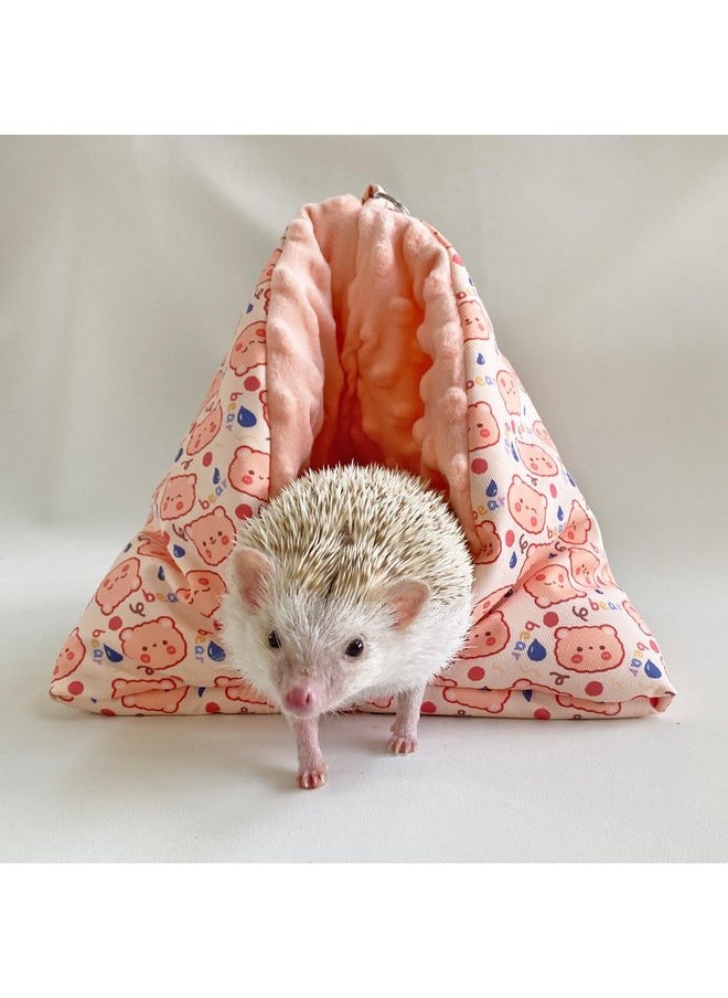 Ymid Select Handmade Cuddle Sack Sleeping Bag Pouch for Hedgehog Hamster Rat Sugar Glider Small Animal Hanging Cage Cave Bed (Pink)