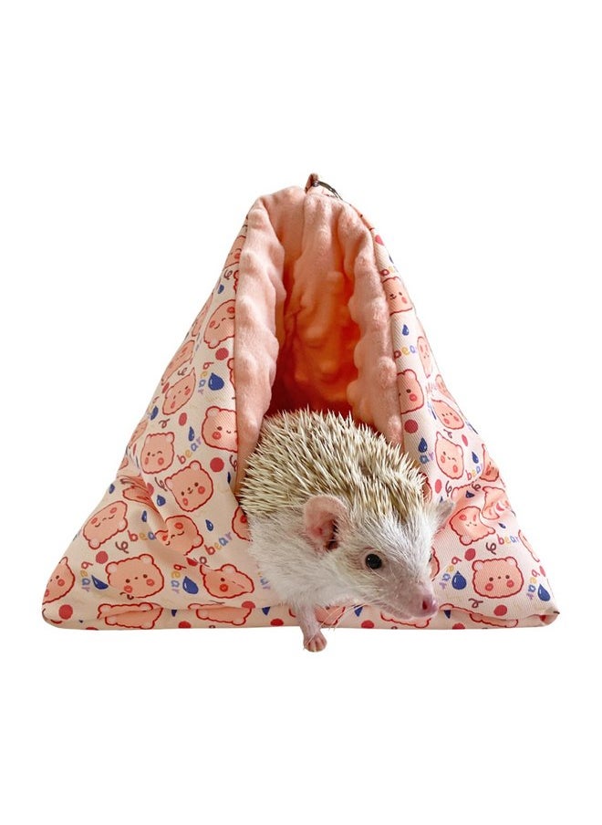 Ymid Select Handmade Cuddle Sack Sleeping Bag Pouch for Hedgehog Hamster Rat Sugar Glider Small Animal Hanging Cage Cave Bed (Pink)