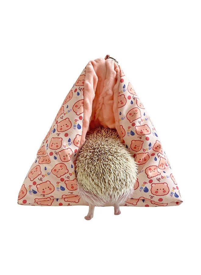 Ymid Select Handmade Cuddle Sack Sleeping Bag Pouch for Hedgehog Hamster Rat Sugar Glider Small Animal Hanging Cage Cave Bed (Pink)