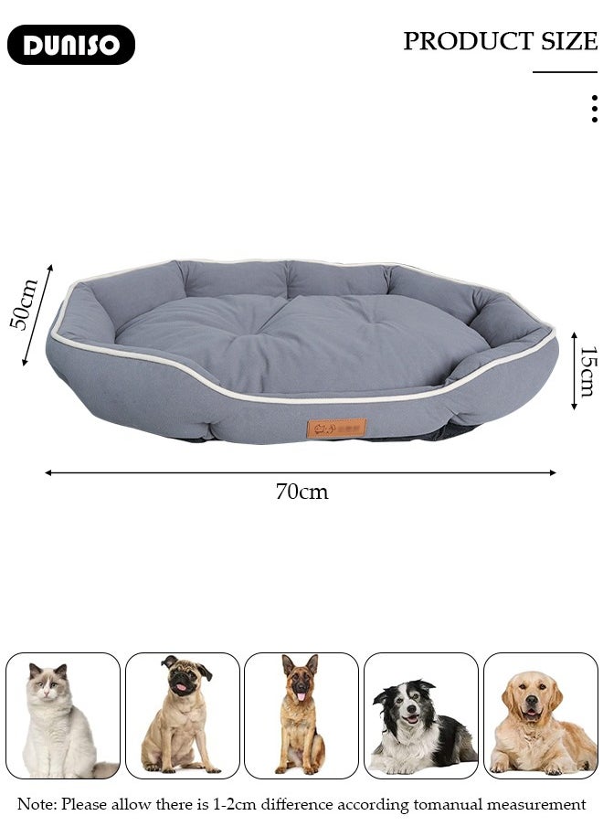 Dog Bed, Non-Slip Pet Sofa Lounger Puppy Couch Removable Machine Washable Cover Cushion Big Cat Kennel Cot, Medium Large Adult Dogs Kitten Sleeping Mattress