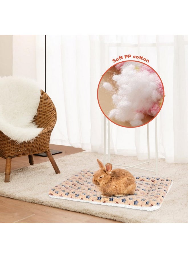 Rypet Small Animal Bed 2PCS - Guinea Pig Bed House Winter Warm Fleece Sleep Pad for Hamster Squirrel Hedgehog Chinchilla and Other Small Animals, Star