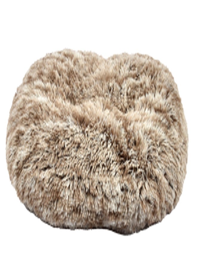 Oval Furry Cushion - Grey 103 x 72cm