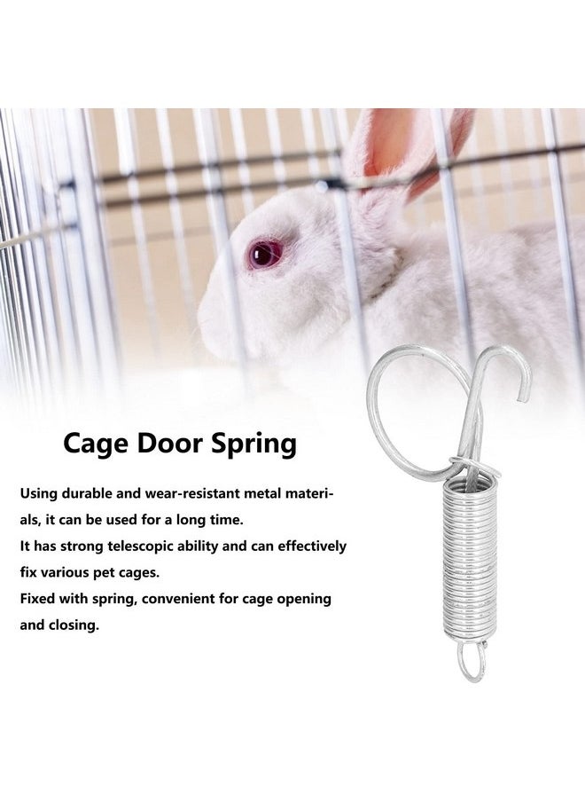 Spring Cage Door Hook, 20PCS Cage Door Spring Hook Metal Finger Spring Latch Hook for Fixing Rabbit Pet Cage Door Farming Equipment(S)