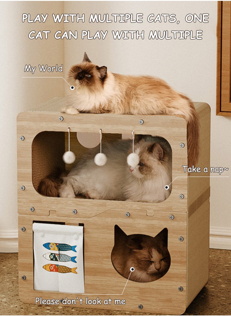 Cat Scratching Board Cat Bed Four Seasons Resistant Scratching Board Column Vertical Cat House