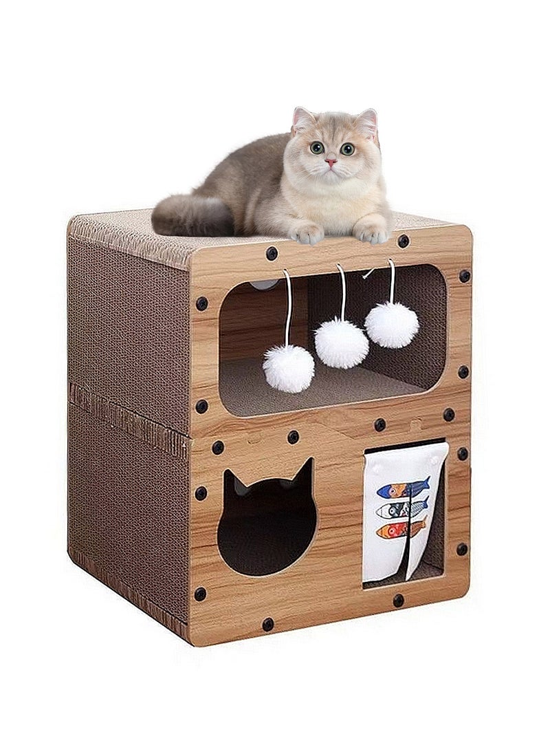 Cat Scratching Board Cat Bed Four Seasons Resistant Scratching Board Column Vertical Cat House