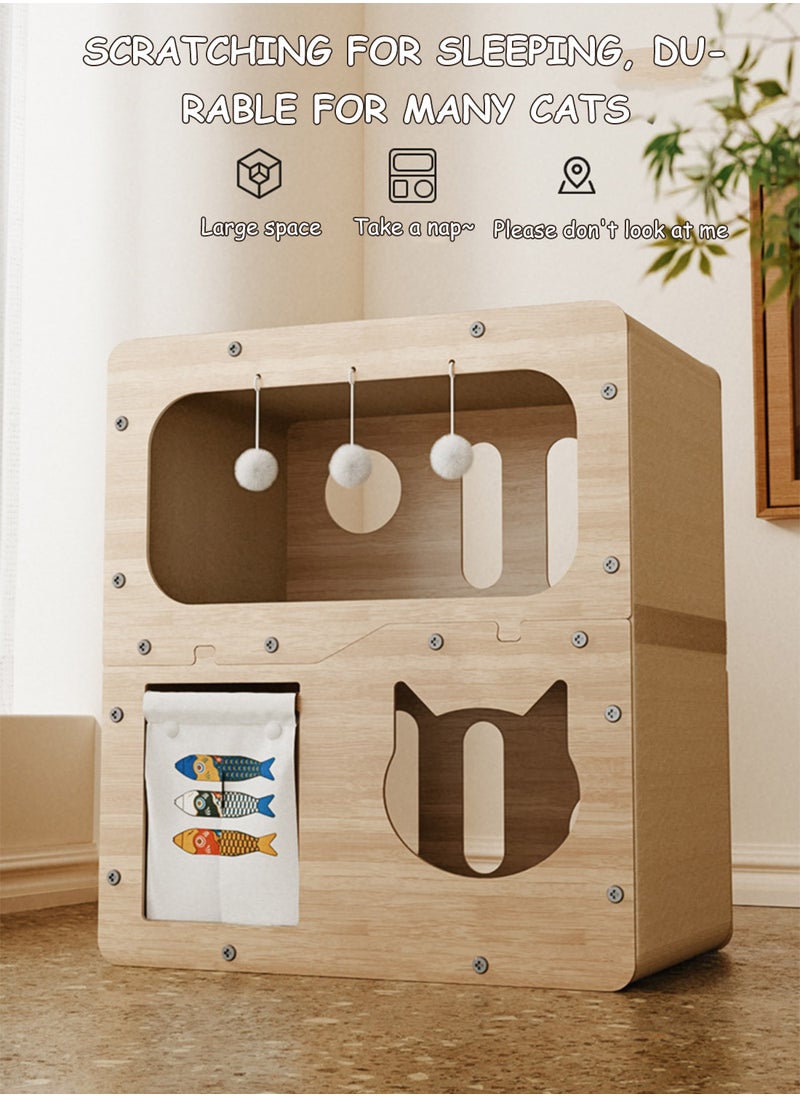 Cat Scratching Board Cat Bed Four Seasons Resistant Scratching Board Column Vertical Cat House