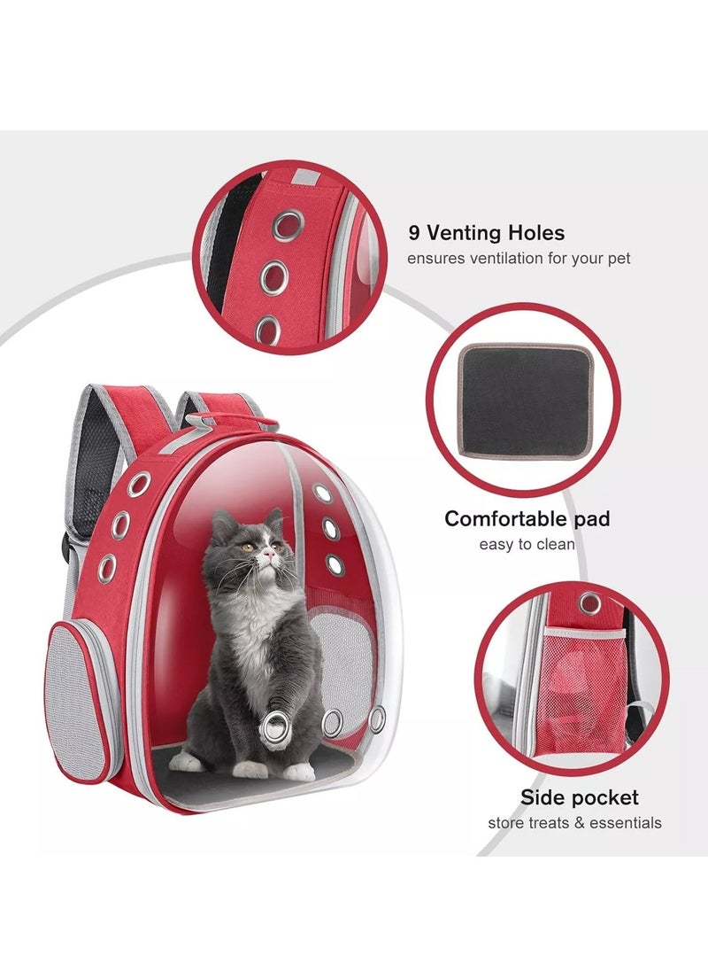 Transparent Portable Pet Backpack Travel Carrier, Convenient Travel for Small Dog and Cat