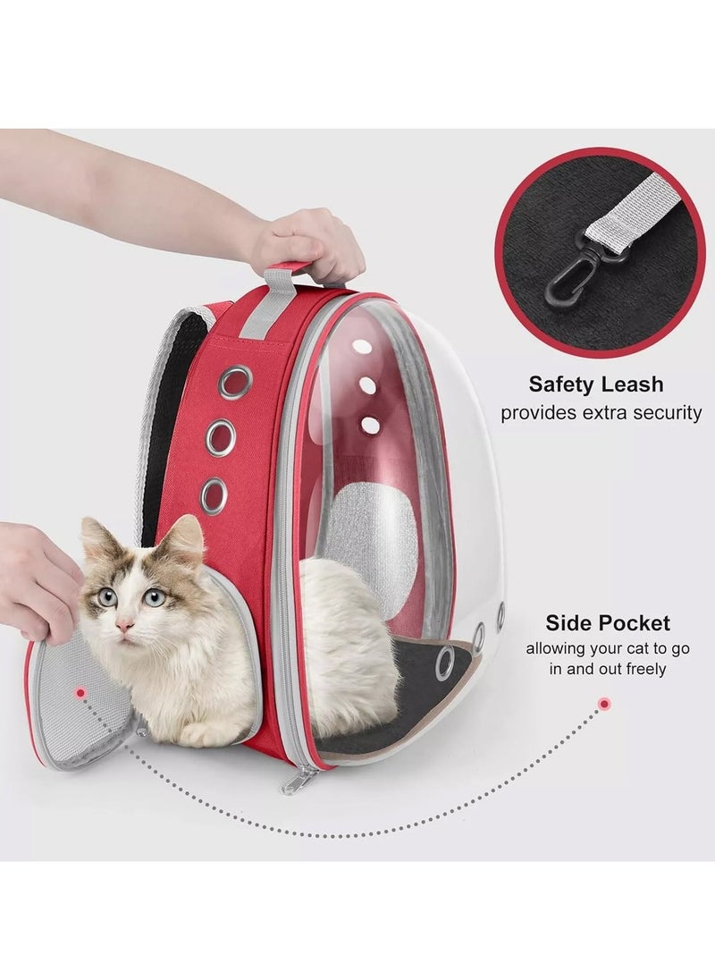 Transparent Portable Pet Backpack Travel Carrier, Convenient Travel for Small Dog and Cat