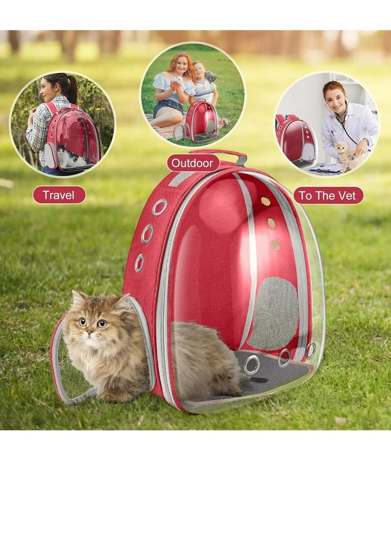 Transparent Portable Pet Backpack Travel Carrier, Convenient Travel for Small Dog and Cat