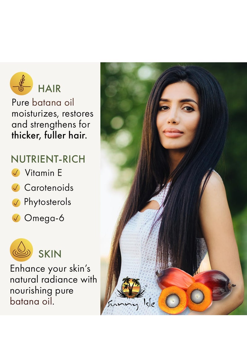 Sunny Isle 100% Raw & Pure Batana Oil 2oz | For Hair Growth from Honduras | Promotes Hair Thickness
