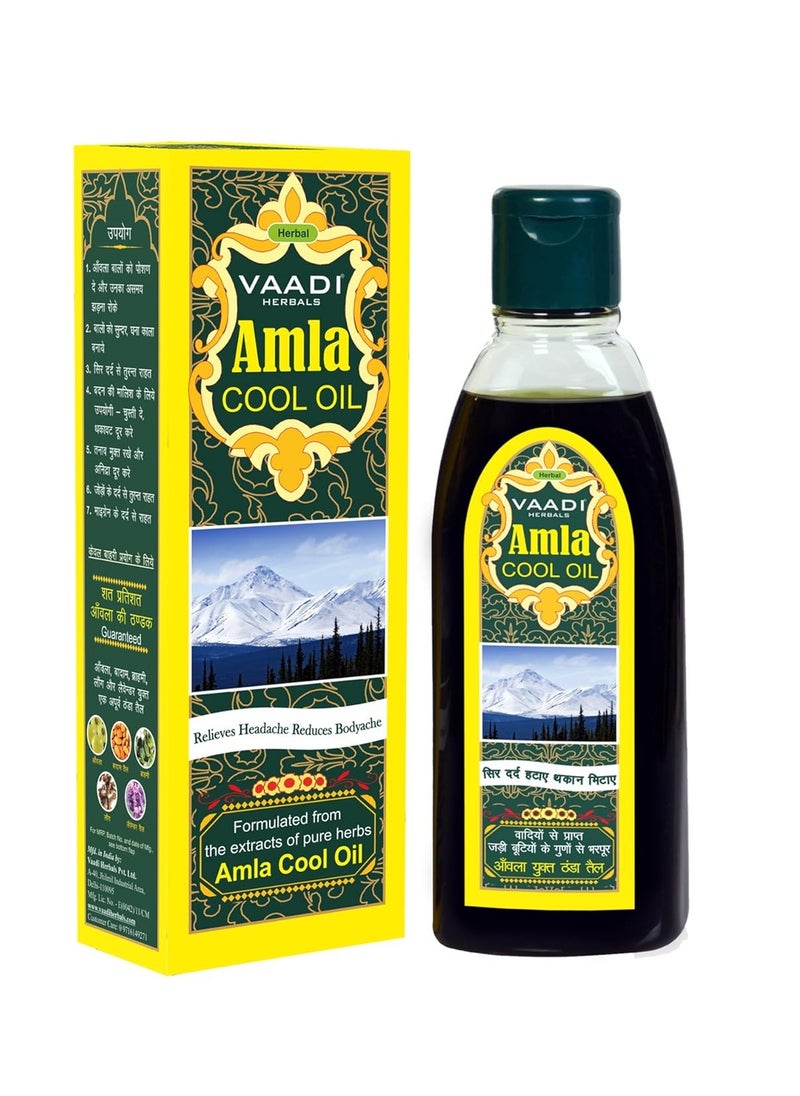 Vaadi Herbals Amla and Brahmi Blend Hair Oil - Therapeutic Grade for Hair Growth and Cooling - 6.76 Ounces