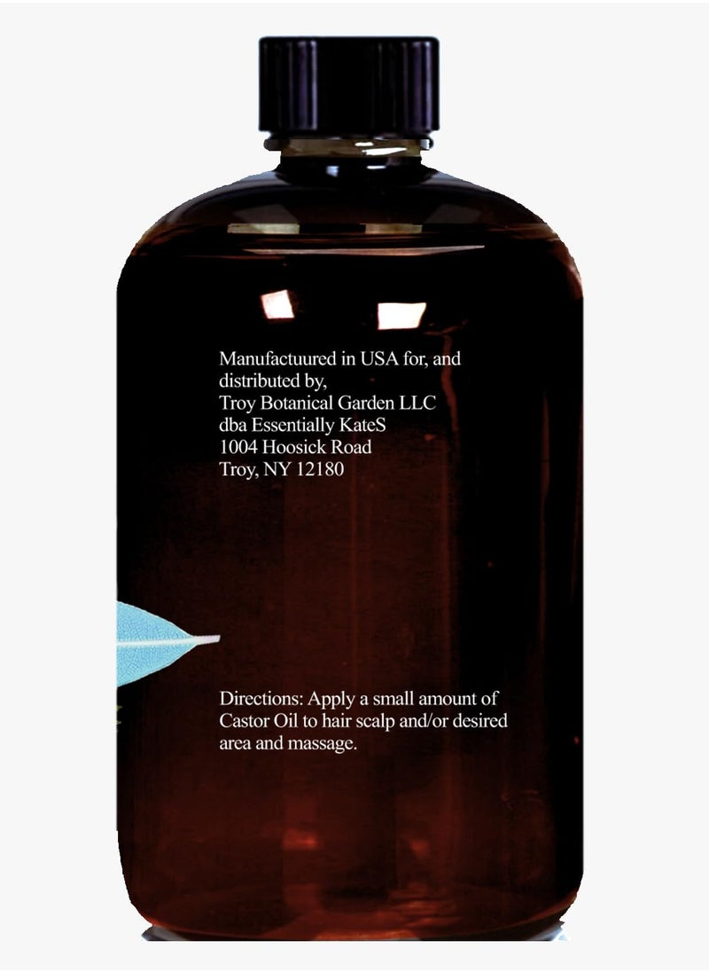 Castor Oil 4 Fl Oz (Glass Bottle) - Rosemary Peppermint Infused