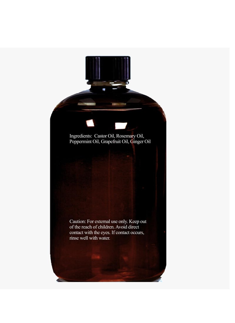 Castor Oil 4 Fl Oz (Glass Bottle) - Rosemary Peppermint Infused