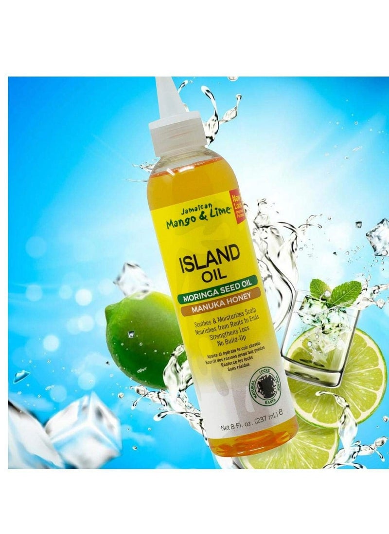 Jamaican Mango & Lime Island Oil, Scalp Oil - 8 Oz,Pack of 2