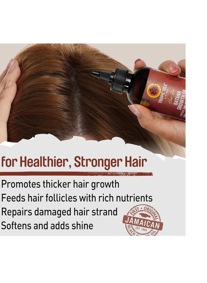 Tropic Isle Living Hair Gro Batana Growth Oil Collection (4 oz, Original)