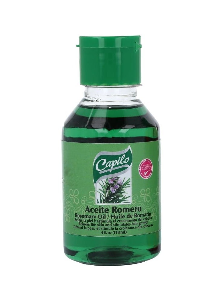 Capilo Rosemary Oil, Hair Growth and Skin Treatment (4oz Bottle), Blend of Mineral Oil and Fruit Oil
