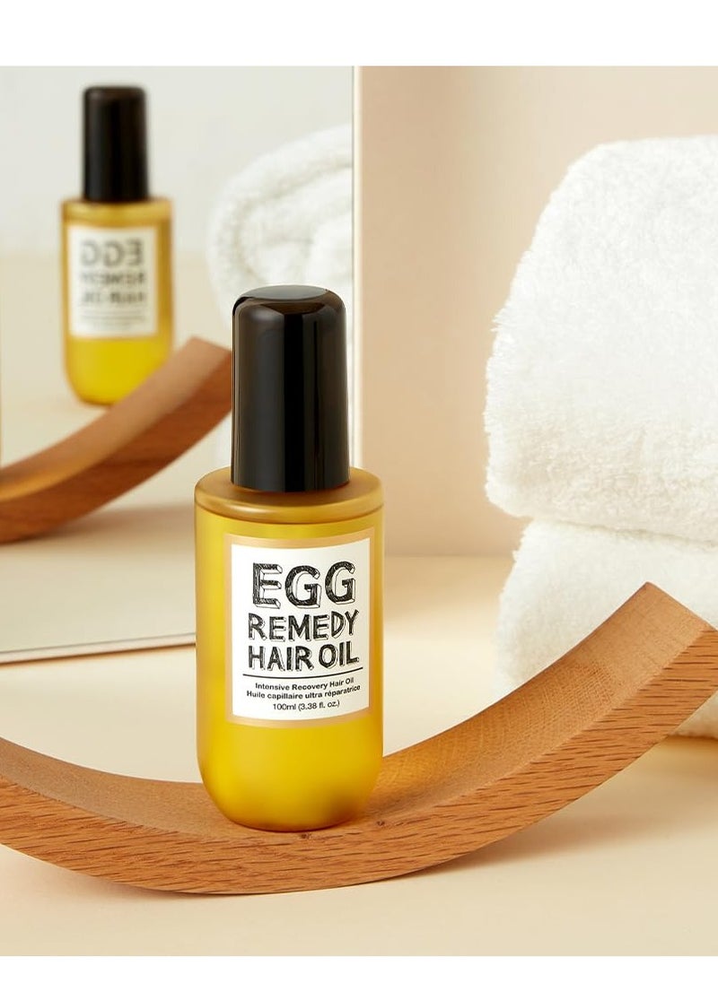 Too Cool For School | Egg Remedy Hair Oil for Damaged Hair | Real Egg Oil & Concentrated Protein | Essential Vitamins Boost